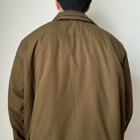 Vintage 2000s Polo Ralph Lauren Logo Embroidered Men's Olive Brown Puffer Jacket - Picture 2 of 7